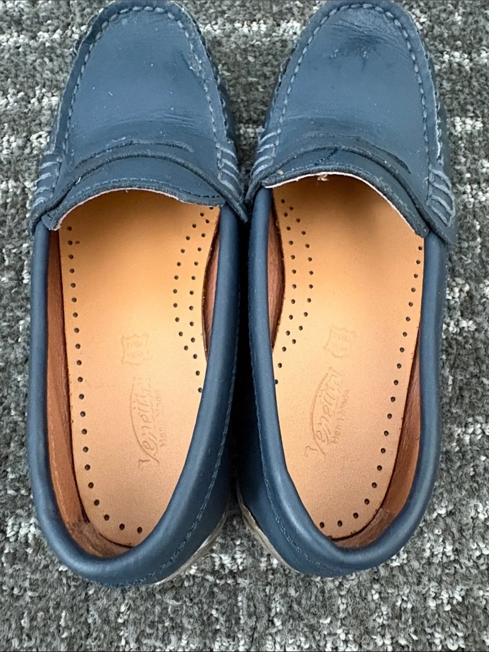 Venettini Navy Blue Kids Moccasin Loafers